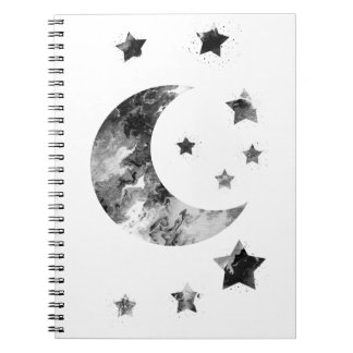 Caderno Espiral Lua e Estrelas