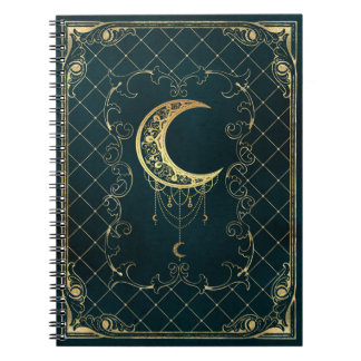 Caderno Espiral Lua mágica grimoire