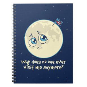 Caderno Espiral Lua triste