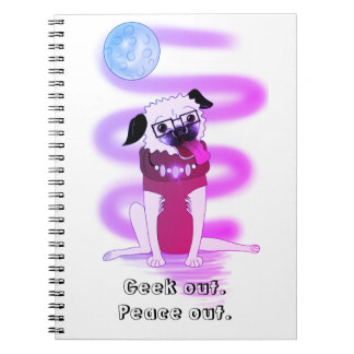 Caderno Espiral Luar Pug: Notebook Espiral