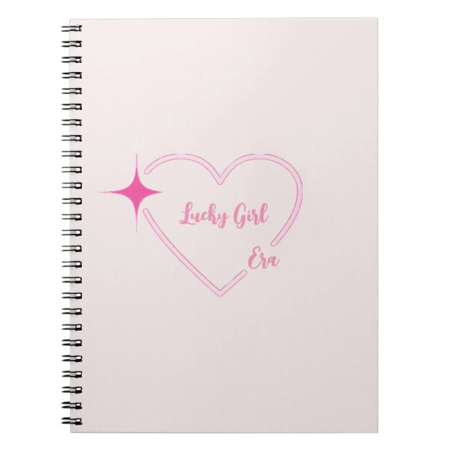 Caderno Espiral Lucky Girl Era Carnet rose (Frente)