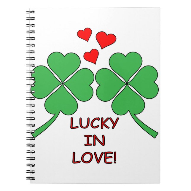 Caderno Espiral Lucky In Love Heart Clover (Frente)