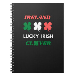Caderno Espiral Lucky irish clover ireland st.patrick's day 