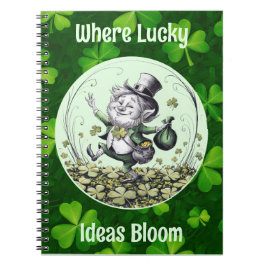 Caderno Espiral Lucky Irish Leprechaun