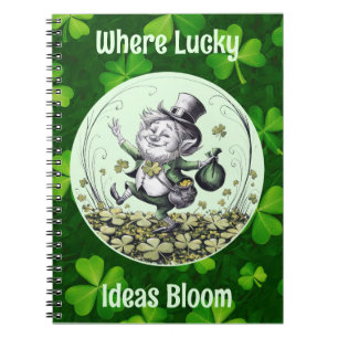 Caderno Espiral Lucky Irish Leprechaun