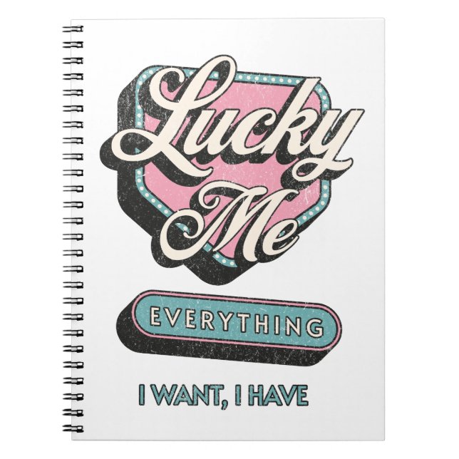 Caderno Espiral Lucky Me – Positive Energy Notebook (Frente)