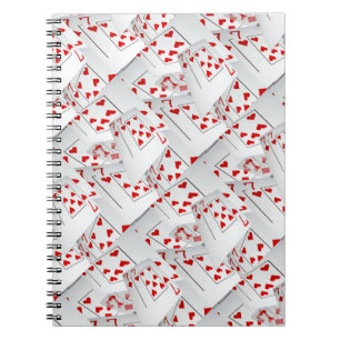 Caderno Espiral Lucky Sevens Diamantes E Cartões De Poker,
