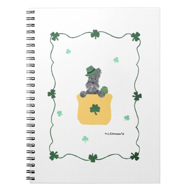 Caderno Espiral Lucky Shamrock Scottie (Frente)