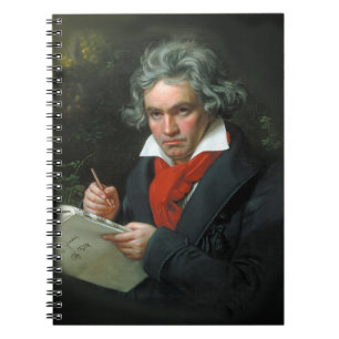 Caderno Espiral Ludwig van Beethoven Portrait Vintage