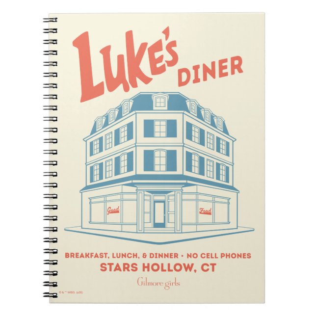 Caderno Espiral Luke’s Diner Stars Hollow Design (Frente)