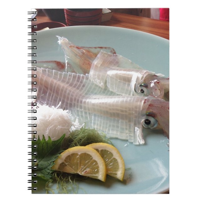Caderno Espiral Lula Sashimi - Farinha Japonesa servindo Janto de  (Frente)