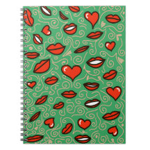 Lush Love: Red Lábios & Hearts Pop em Green