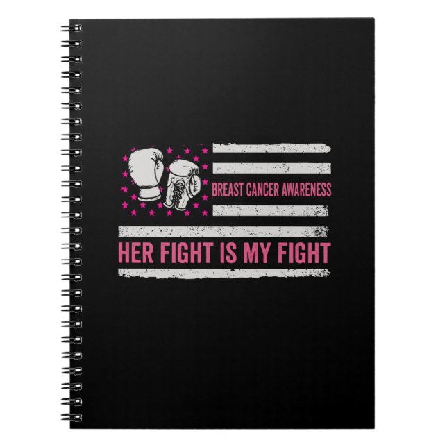 Caderno Espiral luta de conscientização sobre o cancer (Frente)