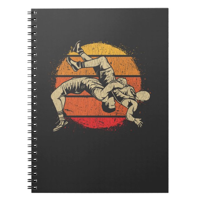 Caderno Espiral Lutadores de Combate do Esporte Retro-Luta (Frente)