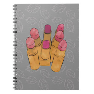 Caderno Espiral Luxe Lipstick Kiss