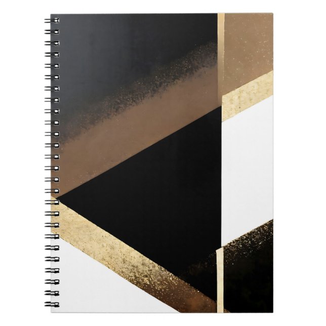 Caderno Espiral Luxury Abstract Golden Background (Frente)