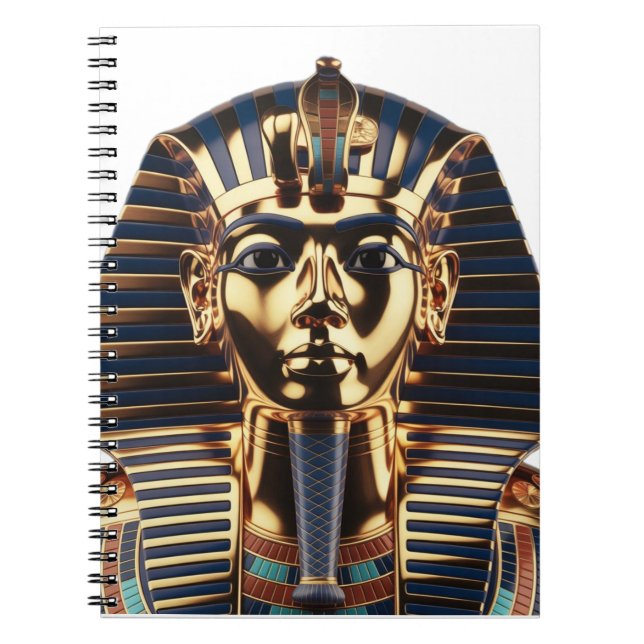 Caderno Espiral Luxury Golden Egyptian Mask Artwork (Frente)