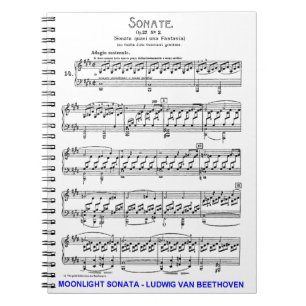 Caderno Espiral Luz-Luz-Sonata-Ludwig-Beethoven