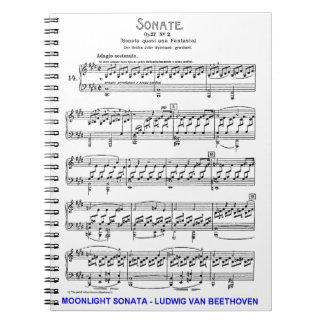 Caderno Espiral Luz-Luz-Sonata-Ludwig-Beethoven