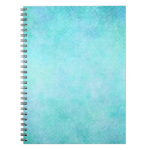 Caderno Espiral Luz - papel azul da aguarela do Aqua da cerceta
