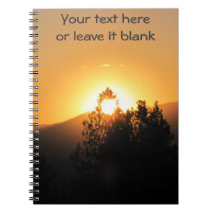 Caderno Espiral Luz para o por do sol brilhante da inspiração