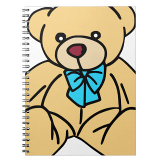 Caderno Espiral Luz - urso de ursinho tradicional marrom