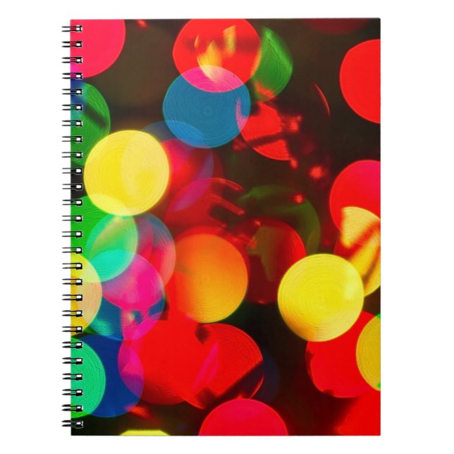 Caderno Espiral Luzes de abertura de cores ajustadas (Frente)