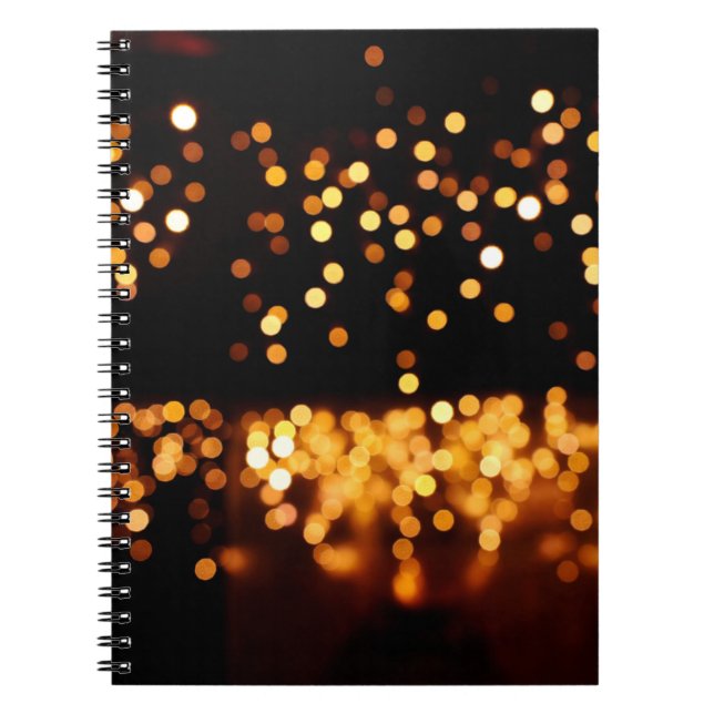 Caderno Espiral Luzes de abstrato brilho (Frente)