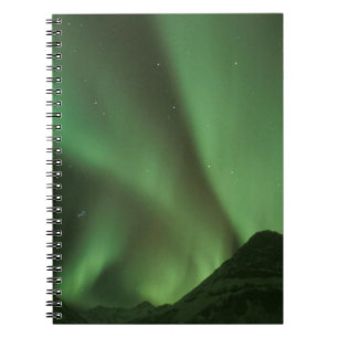 Caderno Espiral luzes do norte, Aurora boreal nos contrafortes de