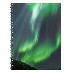 Caderno Espiral Luzes do norte brilhantes   Norte da Islândia