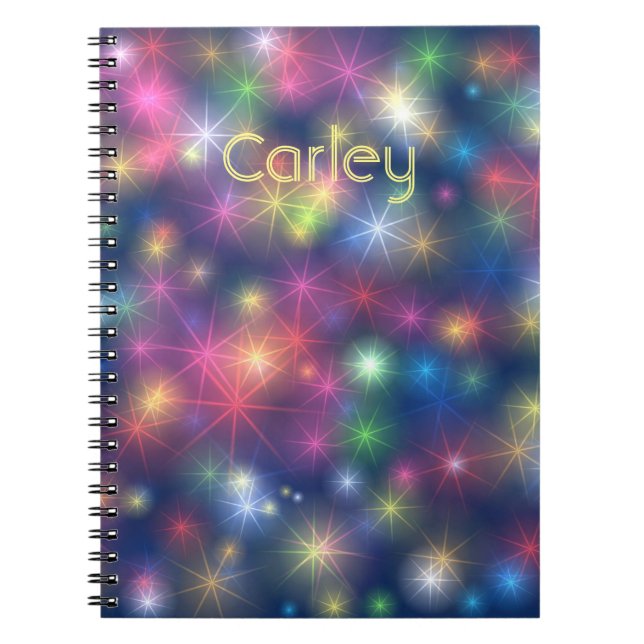 Caderno Espiral Luzes Sparkly (Frente)