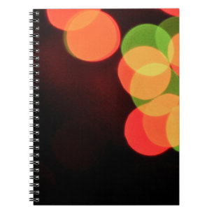 Caderno Espiral Luzes vermelhas e verdes