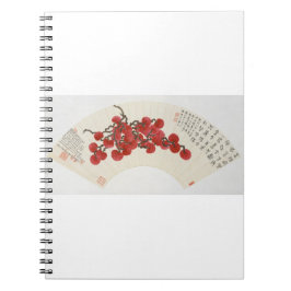 Caderno Espiral Lychees (1941), pintura chinesa de Ding Fuzhi.
