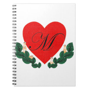 Caderno Espiral M num coração