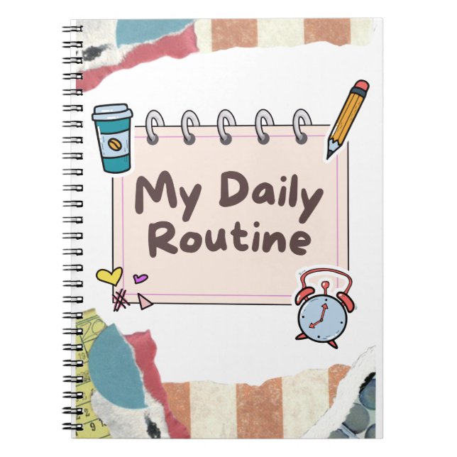 Caderno Espiral ma routine quotidienne Cahier à spirales (Frente)
