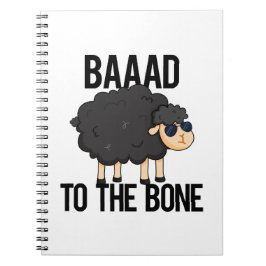 Caderno Espiral Má To O Osso Piada Engraçada Ovelha Preta Trocadil