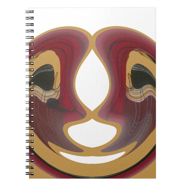 Caderno Espiral Maasai Tribal Whirl Art Impressão (Frente)