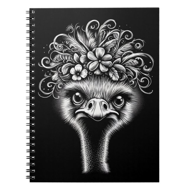 Caderno Espiral Mable the Ostrich - Artistic Spiral Notebook (Frente)