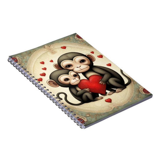 Caderno Espiral Macaco Amor (Lado Direito)