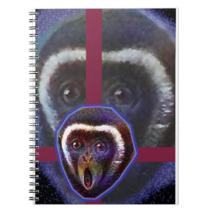 Caderno Espiral Macaco assustado