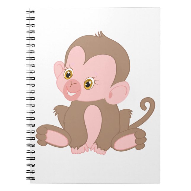 Caderno Espiral Macaco Bebê Sorridente (Frente)