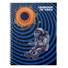 Caderno Espiral macaco conquistando o mundo