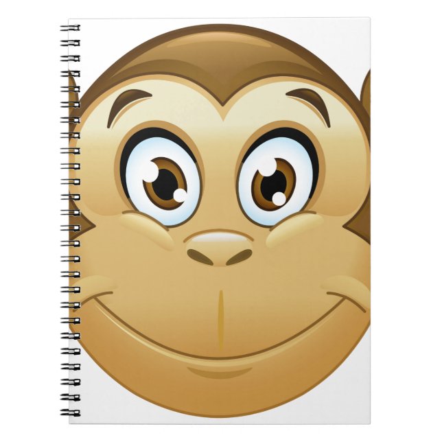 Caderno Espiral macaco emoji (Frente)