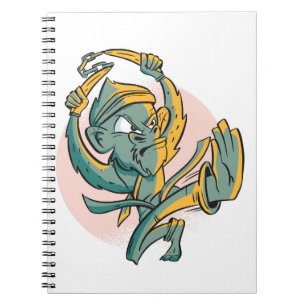 Caderno Espiral Macaco Engraçado Lutador de Banana