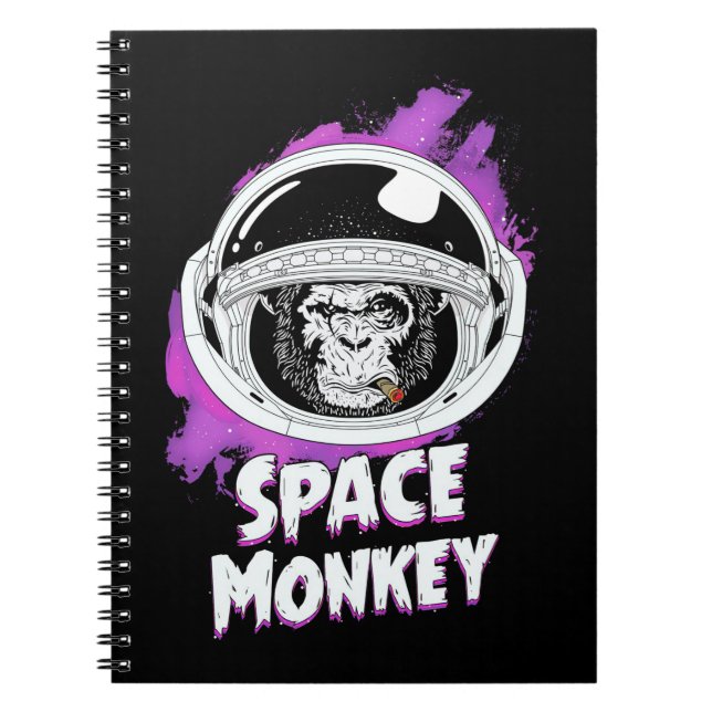 Caderno Espiral Macaco espacial macaco (Frente)