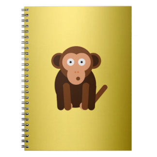 Caderno Espiral Macaco fofo personalizado