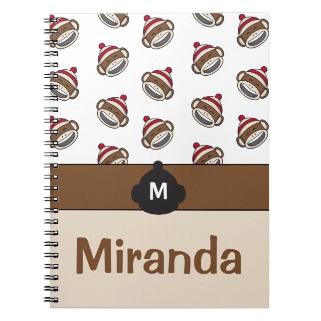 Caderno Espiral Macaco-Meia-Sorriso Personalizado Emoji (Frente)