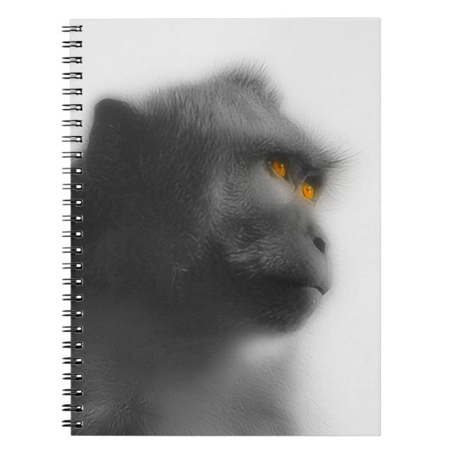 Caderno Espiral Macaco Penso (Frente)