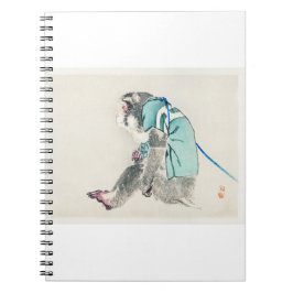 Caderno Espiral Macaco por Kono Bairei