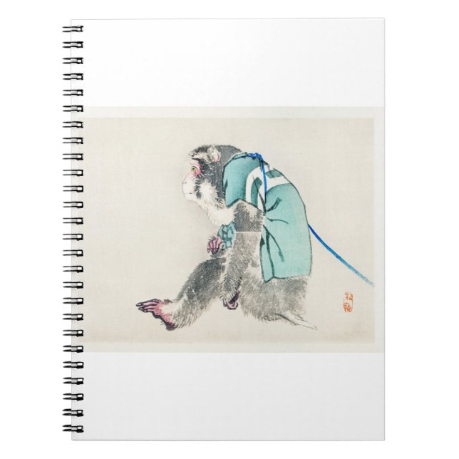 Caderno Espiral Macaco por Kono Bairei (Frente)